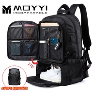 MOYYI Large Capacity Business Backpack For Men Traveling Bag 17.3 inch Notebook Laptop Bags Fashion Oxford With Shoe Compartment Mountaineering Bag Camping Backpack
