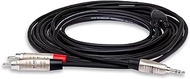 Hosa HMR-010Y 3.5 mm TRS to Dual RCA Pro Stereo Breakout Cable, 10 Feet