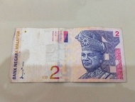 1996 rm2 ahmad don banknote Siri 8 8th series Wang kertas duit lama Dua ringgit bank negara Malaysia