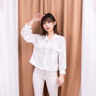 Busan Jaket Wanita Korean Style Oversize Saku Depan | Jaket Oversize Wanita