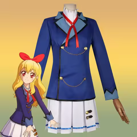 Anime Aikatsu Hoshimiya Ichigo Cosplay Costume Adult Unisex Polyester JK Uniform Coat Shirt Skirt Se