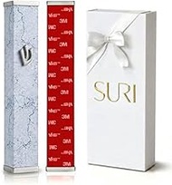Stylish Marble Mezuzah Case for Door | Complete Small 4 Inch Mezuzah Kit with Non Kosher Scroll and 