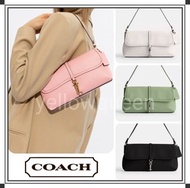 💁‍♀️2024新款現貨‼️Coach Hamptons 手袋💖選用牛皮革，內置拉鍊袋，夾扣開合，織物襯裡，垂直長度18.5cm手柄 Coach Hamptons