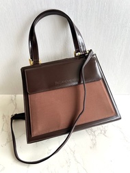 中古包 YSL Saint Laurent 拼色皮革凱莉包 斜背包 單肩包 側背包