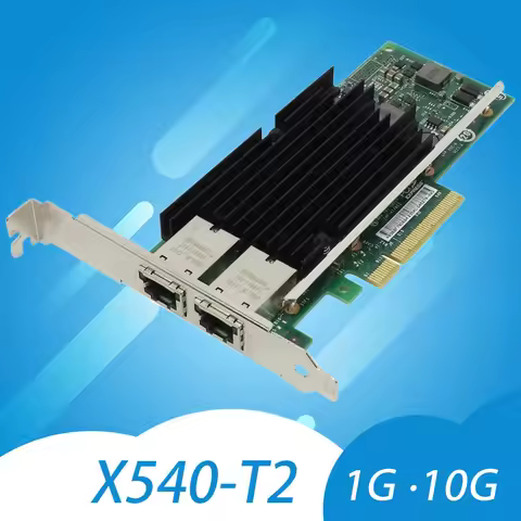 X540-T2 Intel Chipset PCIe x8 Dual Copper RJ45 10Gbps Port Ethernet Network Card PCIE-X8 X16