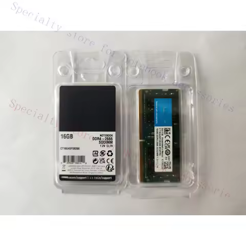 A+ for Crucial CL19 Unbuffered, Dual Ranked x8, 2048M x 64, Non-ECC, 1.2V CT16G4SFD8266 649528780140