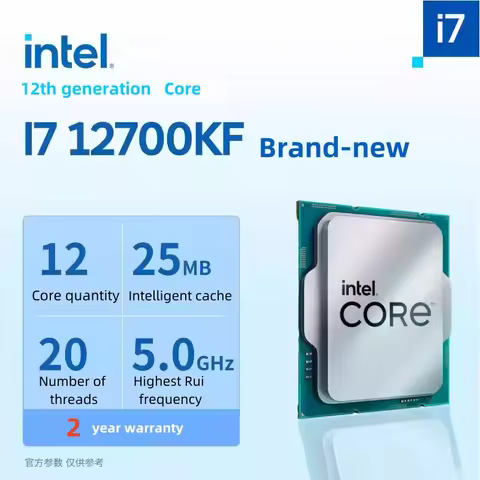 New Core i7-12700kf i7 12700kf Central Processor Unit CPU 3.6 GHz 12 Core 20 Thread L3=20M 125W DDR4