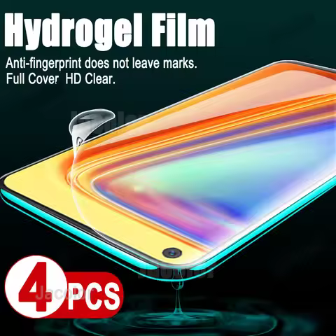 4PCS Screen Protector For OPPO Realme 7 Pro RMX2170 Hydrogel Film For Realme 7 Realme7 RMX2155 Water