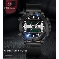 KADEMAN K806 Fashion Men Digital Watch Leather Strap Dual Display Watch