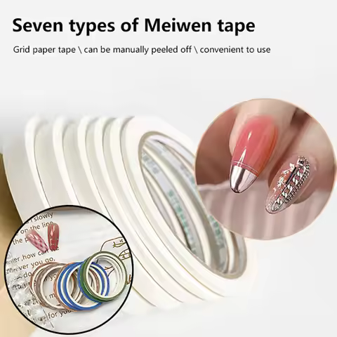1 Rolls Professional Grade Masking Nail Art Tape Rolls Creative Striping Line Guide Tapes DIY Manicu