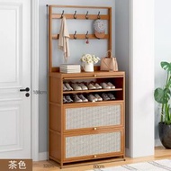 ONE - 楠竹實木傢俱 鞋櫃 衣帽架 玄關櫃【茶色80cm】