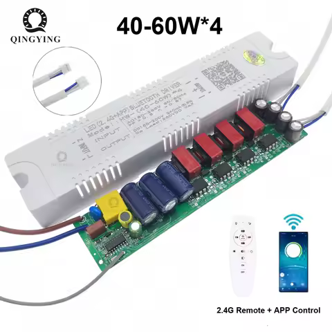 40-60Wx4 Intelligent LED Driver 2.4G Remote & App Control 240mA DC150-200V Ceiling Lamps Chandelier'