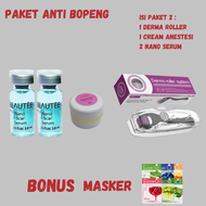 DERMA ROLLER PENGHILANG BOPENG JERAWAT PAKET DERMAROLLER ALAT KECANTIKAN DERMA ROLLER TITANIUM BONUS