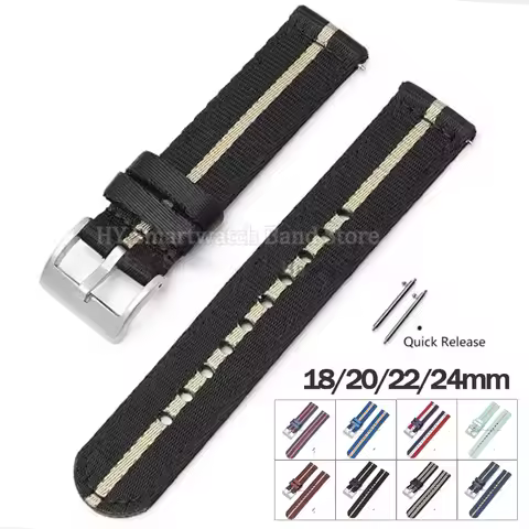 18mm 20mm 22mm 24mm Woven Nylon Watch Strap for Omega Seamaster 300 for Swatch Quick Release Bracele