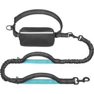 iYoShop Hands Free Dog Leash with Zipper Pouch, Dual Padded Handles and Durable Bungee for Walking, 