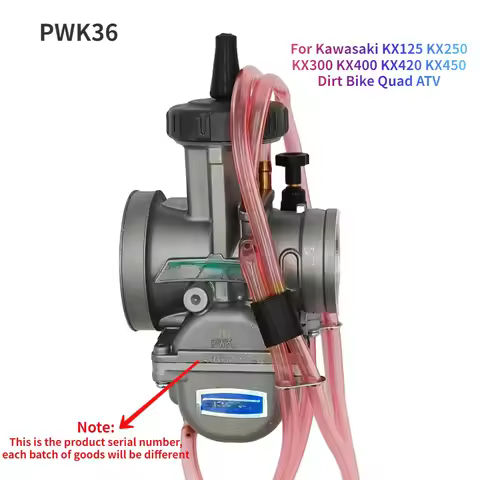 PWK36 Carburetor For Kawasaki KX125 KX250 KX300 KX400 KX420 KX450 KX Dirt Bike Quad Carb Keihin 36mm