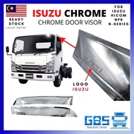GBS Chrome Truck Lori KROM Isuzu Logo Door Visor Isuzu Hicom NPR NQR NPR Pro N-Series 1Set Aksesori 