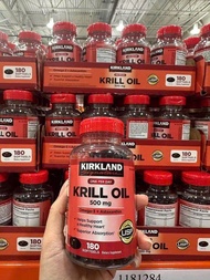 Mẫu mới Dầu nhuyễn thể Kirkland Krill Oil 500mg 180 viên của Mỹ