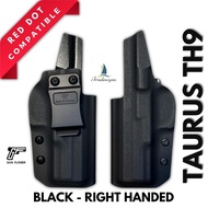 GUN & FLOWER Kydex IWB Holster for Taurus TH9 / TH40 (Right Handed / Left Handed) / BLACK*** | Cash 