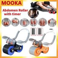 【Free Pads】Abdominal Wheel With Elbow Support Ab Roller Wheel Abs Trainer Automatic Rebound