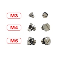 4pcs M3 M4 M5 Metal Plugs For RC Hydraulic Valve Tank Set 1:14 RC Excavator Bulldozer Loader Connect