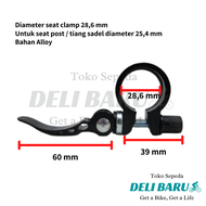 Deli baru Seat clamp qr standar 28.6 untuk seatpost 254 sepeda anak BMX federal fixie minion