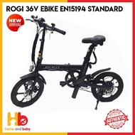 ROGI PRO 48V 14AH ELECTRIC BICYCLE 16 INCH EN15194 (LTA APPROVED)