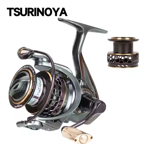 TSURINOYA Deep/Shallow Double Spool JAGUAR 1000 2000 3000 Long Casting Spinning Fishinig Reel MaxDra