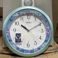 Seiko Clock QHA010M LED Auto Constant Light Bright Nature Motif Clock for Kid's Room Wall Clock QHA010