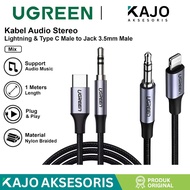 UGREEN Lightning Cable MFI Type C DAC To Jack 3.5mm Male AUX ugreen Cable Braided