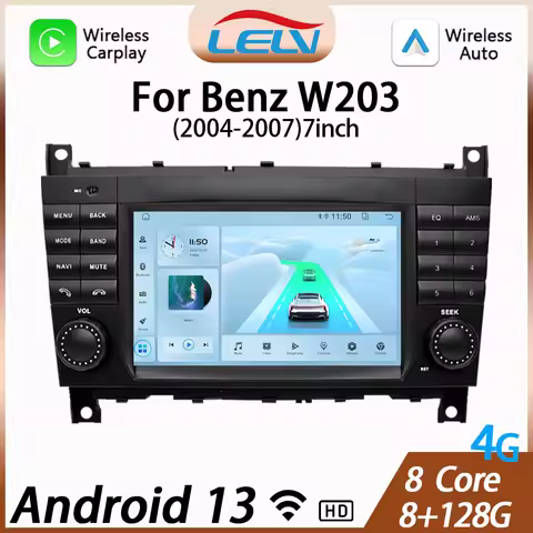 LELV 7''Carplay Android 13 2Din Car Stereo Radio BT5 HD GPS NAV For W203 Mercedes Benz Vito W639 W16