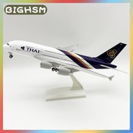 BIGHSM ชุดเครื่องบิน1 240 A380 30ซม. 1ชุดโมเดลเครื่องบินเรซินเครื่องบินสะสมอุปกรณ์ตกแต่งห้องโมเดลเคร