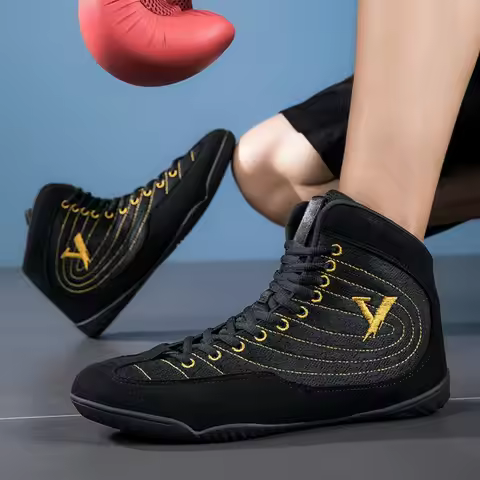 2025 Original Professional Boxing Shoes Men Women Leather Breathable Upper Weightlifting Sneakers Sa