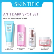 SKINTIFIC Skincare 4pcs Paket Set With Serum Low pH Cleanser Barrier Repair Moisture Gel Daily Toner