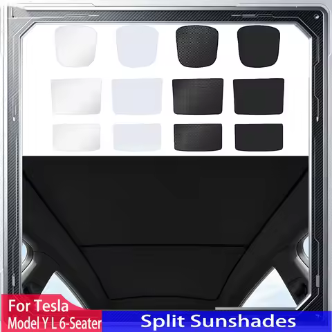 Glass Roof Sunshade Ice-Crystal Sunroof Cover UV Block Heat Insulation For Tesla Model Y L YL 6-Seat