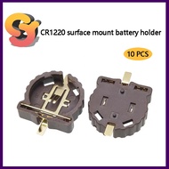 [Ready Stock Supply] 10PCS BS-1220-2/CR1220 Patch Type Gold-Plated Battery Holder 3V Button Battery 