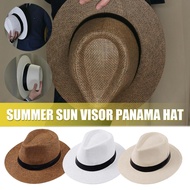 Bruno Mars Straw Beach Fedora Hat For Unisex Y4D5