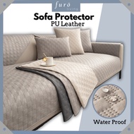 🇸🇬 Delicate Sofa Cover Protector Waterproof PU Leather Anti-Slip Armchair Cover 1/2/3/4 Seater Sofa Protector