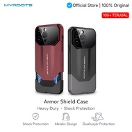 Myroots deluxe Frost Case For iphone 15 14 Pro Max Casing Armor 2 in 1 Combination Hard Shell