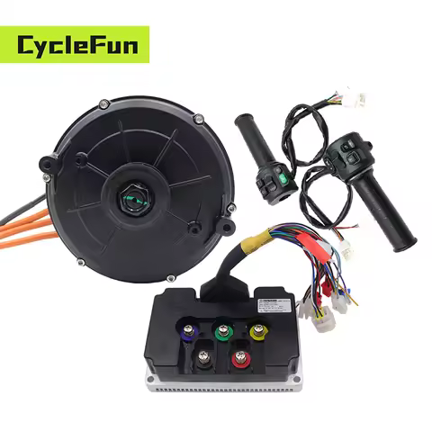 QS165 5000W Peak 10000W 6500RPM V2 Belt Design QS Mid-Drive Motor with ND72680 Controller and Thrott