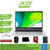 ACER ASPIRE 3 A315-35-C4BK 15.6" LAPTOP N4500 4GD4 256SSD WIN10H (SILVER)