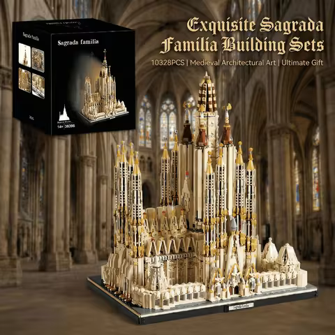 10328PCS Sagrada Família Medieval Castle Building Set City Architecture Modular Building Block Assem