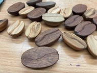 手工木製咖啡豆 可做鑰匙圈