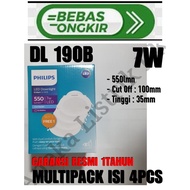 PHILIPS DL190B 7W MULTIPACK PACK CONTENTS 4 PCS WHITE 6500K 865 DOWNLIGHT LED8 D100 4inch 7W 865 7 W