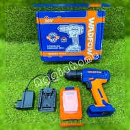 WADFOW สว่าน รุ่น WCDP511 20V (แบต 1.5AH +แท่นชาร์จ) 8-10MM.LITHIUM-ION CORDLESS DRILL สว่านไร้สาย ป
