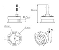 Marine Hardware Stainless Steel Turning Lock Flush Pull Lift Handle Locker Hatch Latch