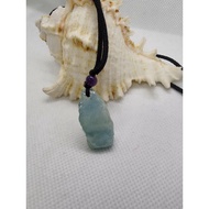 natural amazonite pendant天然天河石原矿吊坠