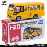 Car Toys 1pcs 1:89 Takara Tomy Tomica No.49 Toyota Coaster Kindergarden Bus Diecast Car Model Toys For Boys Girls #049