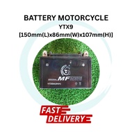 YTX9 BATTERY MOTORCYCLE BATERI MOTOSIKAL MODENAS ELEGAN 150 SYM VTS 200 GTS 200 KAWASAKI NINJA 250