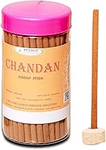 Dharma DHOOP Sticks Chandan (Sandal) with dhoop Stand Holder in Box. Best dhoop Sticks for Pooja Fra